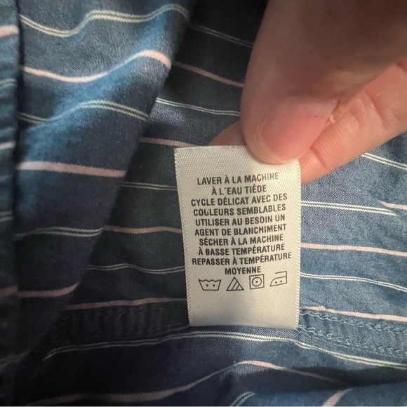 Aeropostale Blue Striped Button Shirt Size X-Large - Picture 4 of 9